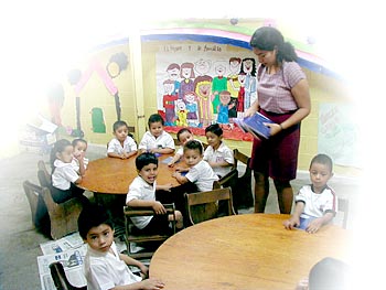 Schooling children image